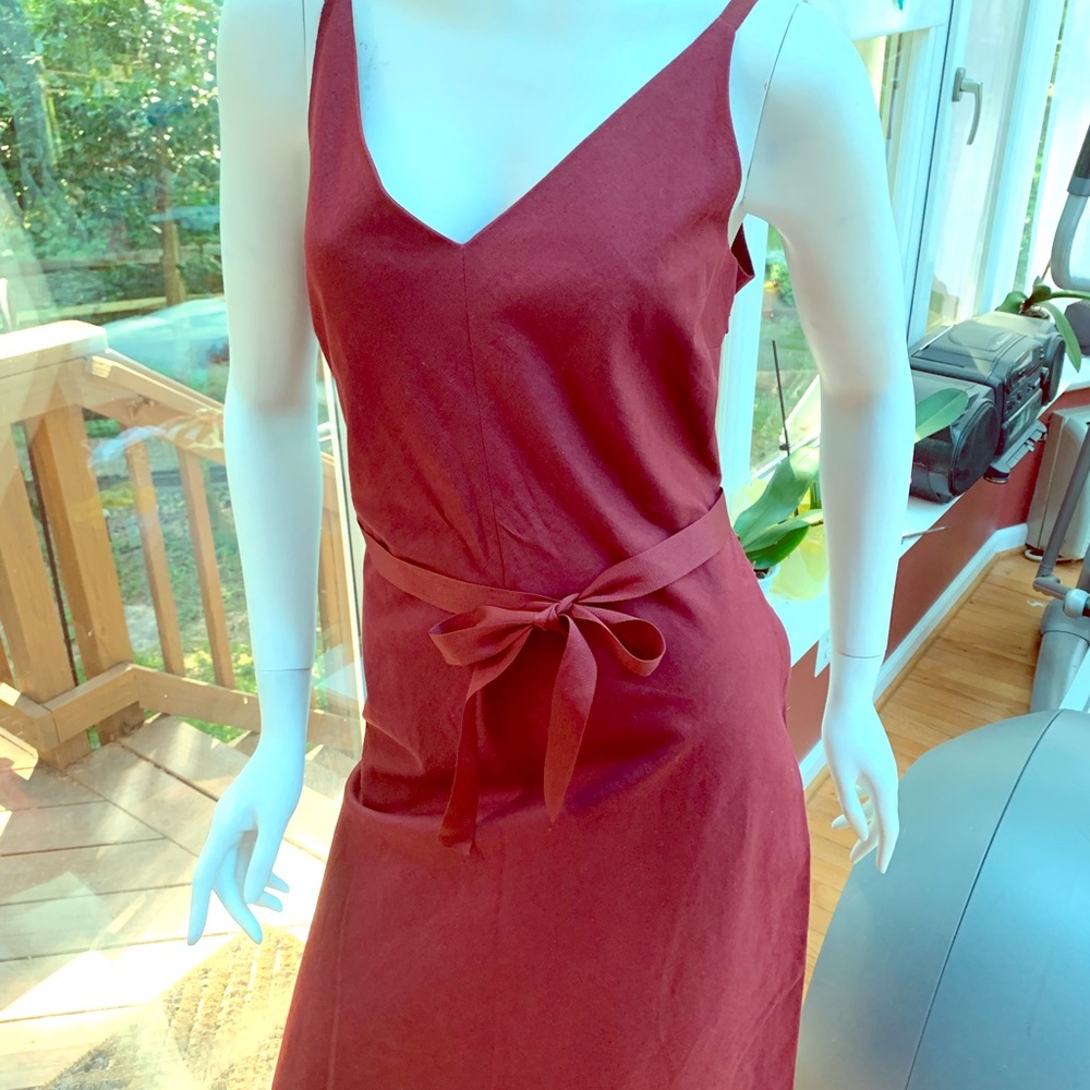 Old Navy | Burgundy Linen Dress